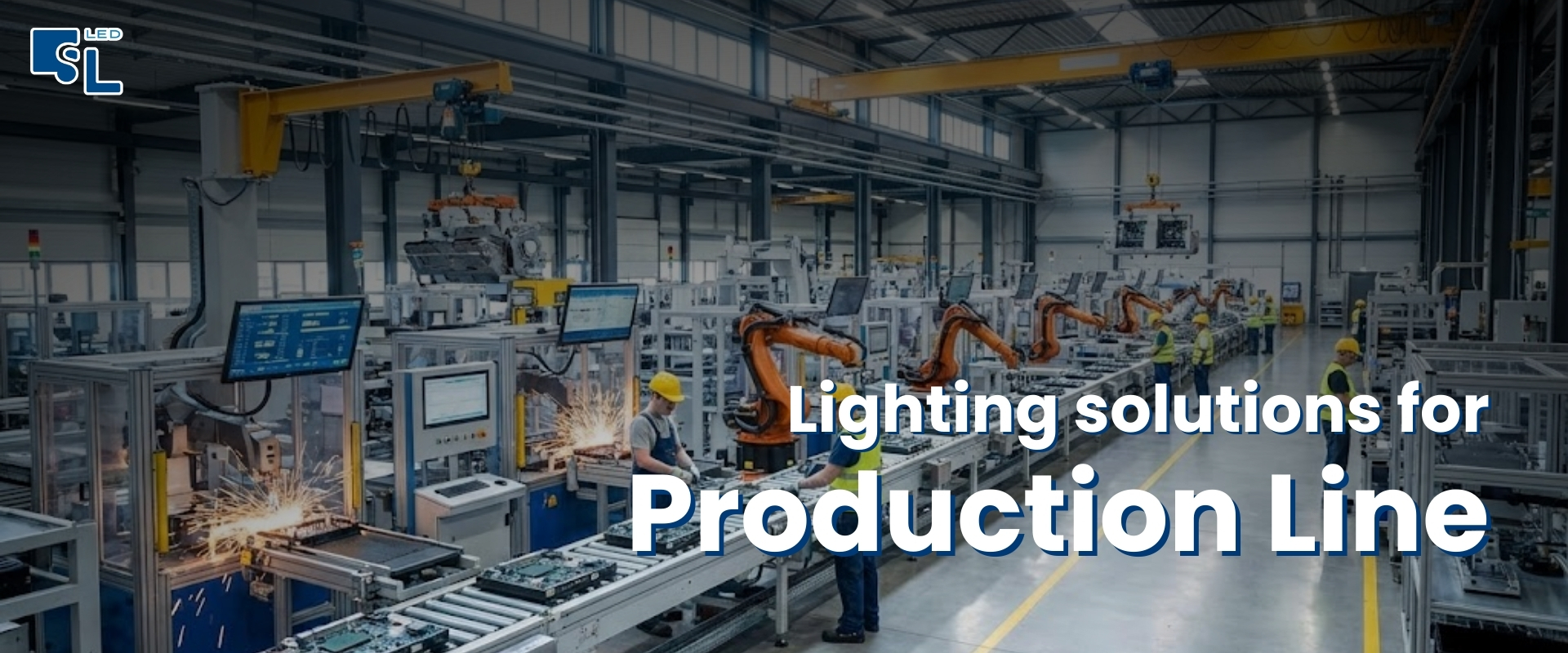 เจาะลึกมาตรฐานแสงสว่าง "โซนการผลิตและสายพานลำเลียง" (Production Line) ด้วยโคมไฟโรงงาน LED ไร้เงา
