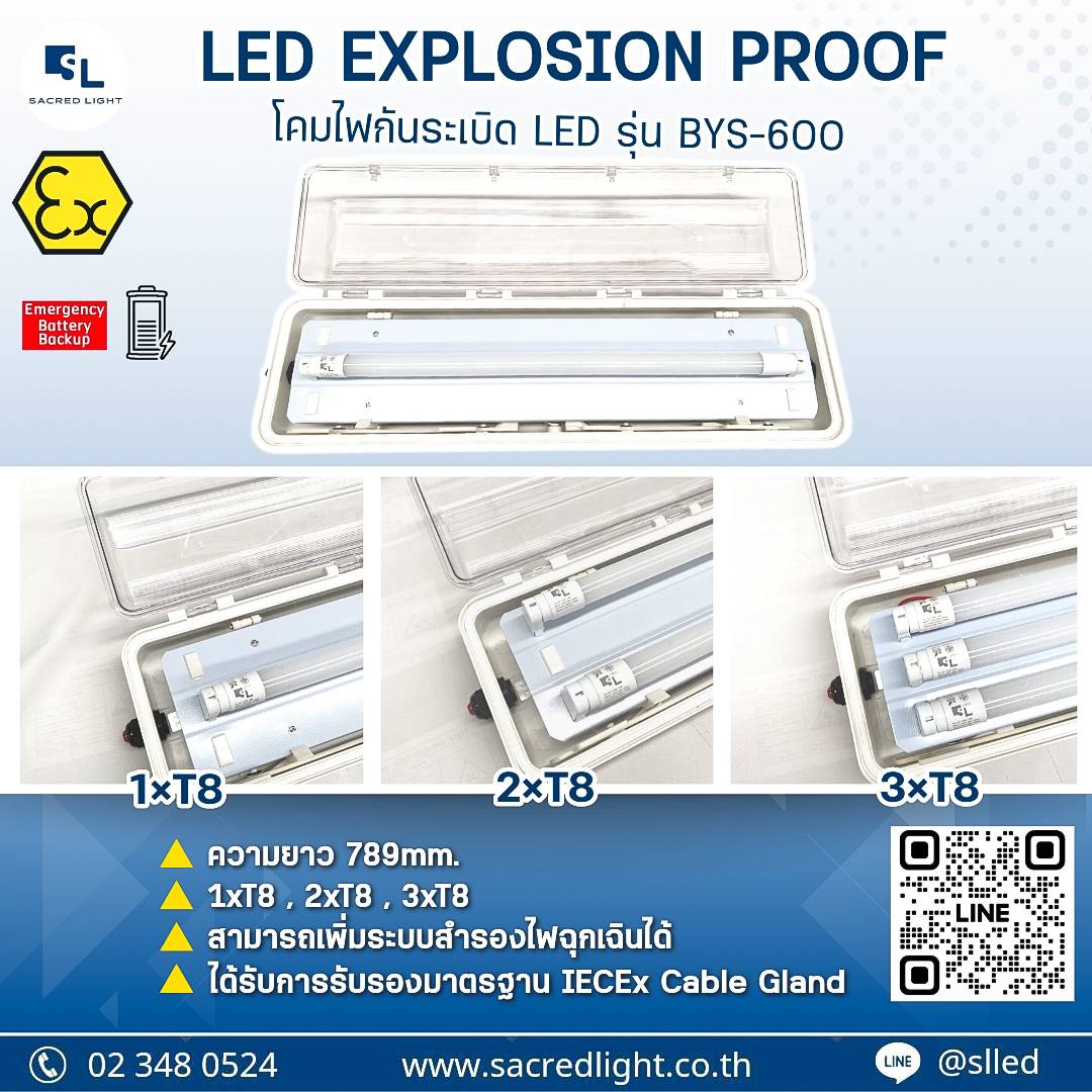 โคมไฟกันระเบิด LED รุ่น BYS-600 (LED EXPLOSION PROOF)