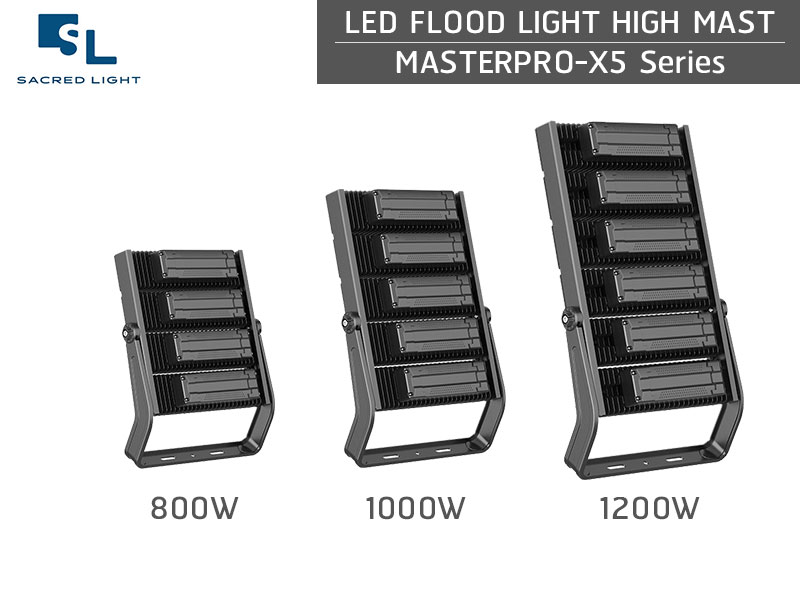 โคมไฟฟลัดไลท์ไฮแมส โคมไฟสปอร์ตไลท์ LED (LED FLOOD LIGHT) รุ่น HIGH MAST MASTERPRO-X5