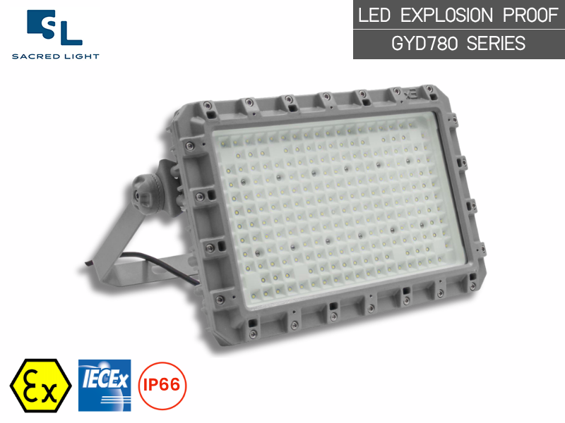 โคมไฟกันระเบิด LED ฟลัดไลท์ GYD780 Series 50W–150W สำหรับ Zone 1 Zone 2