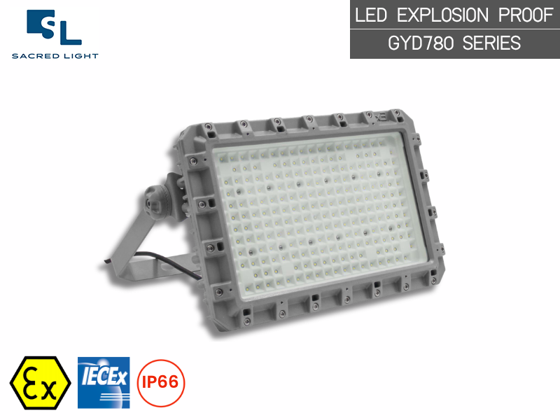 โคมไฟกันระเบิด LED ฟลัดไลท์ GYD780 Series 50W–150W สำหรับ Zone 1 Zone 2