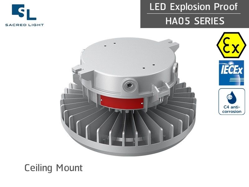 โคมไฟกันระเบิด LED ไฮเบย์ HA05 Series 20W–240W สำหรับ Zone 1 Zone 2