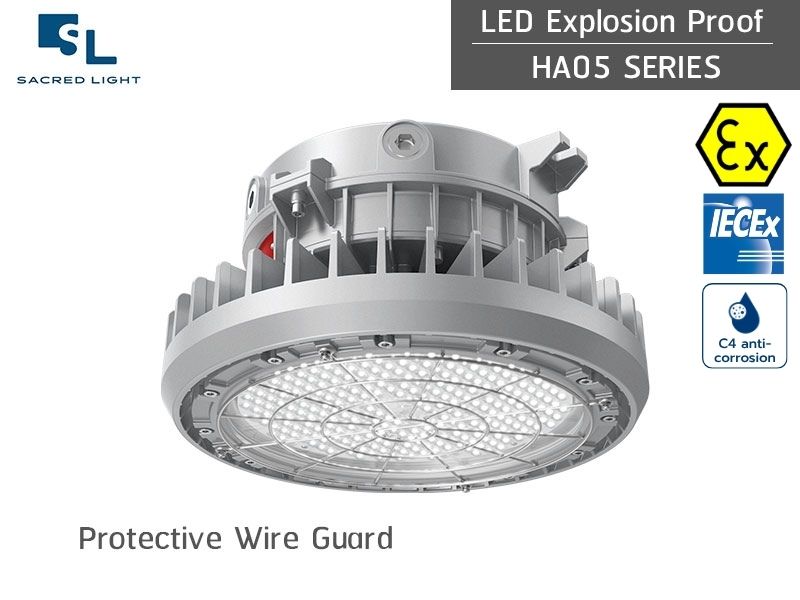 โคมไฟกันระเบิด LED ไฮเบย์ HA05 Series 20W–240W สำหรับ Zone 1 Zone 2