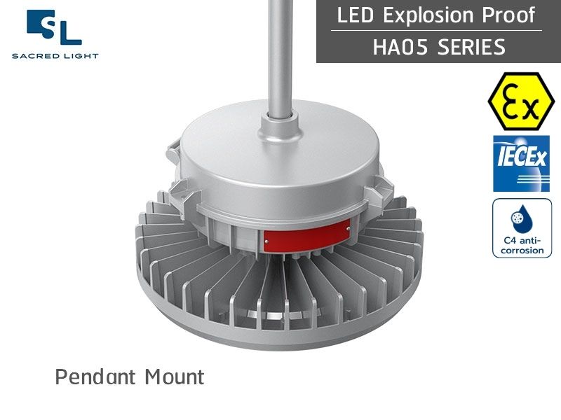 โคมไฟกันระเบิด LED ไฮเบย์ HA05 Series 20W–240W สำหรับ Zone 1 Zone 2
