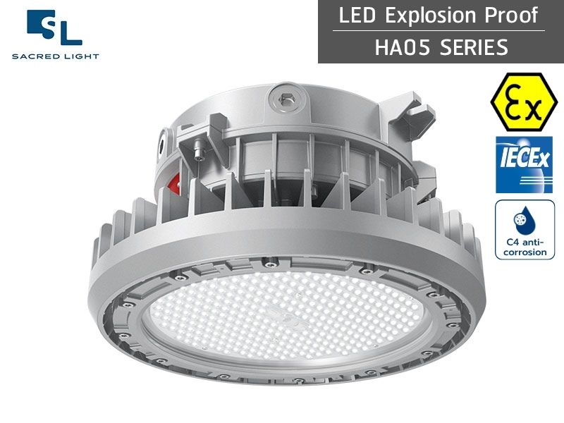 โคมไฟกันระเบิด LED ไฮเบย์ HA05 Series 20W&ndash;240W สำหรับ Zone 1 Zone 2