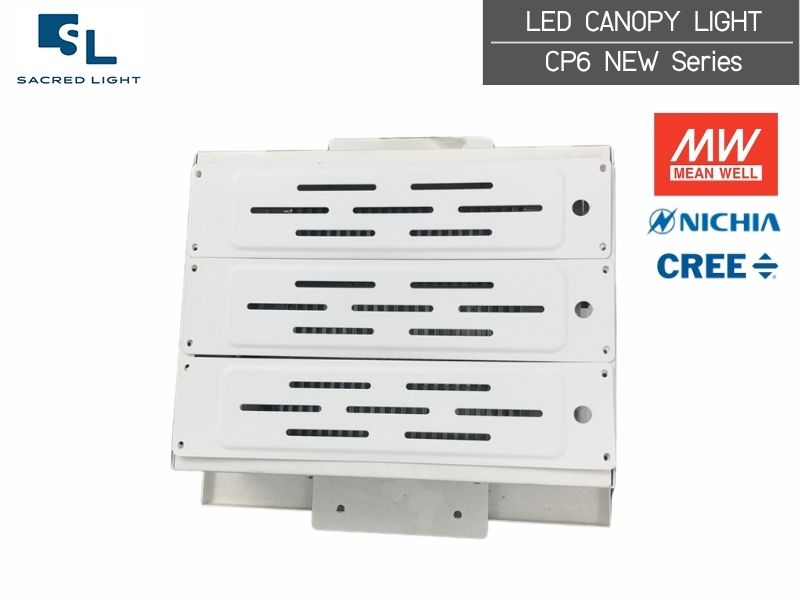 โคมไฟปั๊มน้ำมัน LED SL-LED Canopy Light CP6 New — ประสิทธิภาพ 150 lm/W ชิป NICHIA & CREE