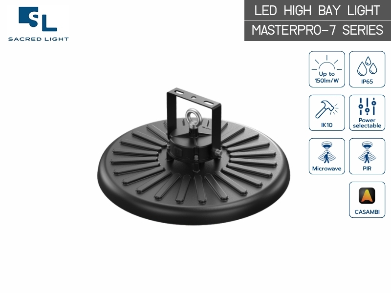 โคมไฟไฮเบย์ LED MASTERPRO-7 Series 200W UGR ต่ำกว่า 19 พร้อมติดตั้ง