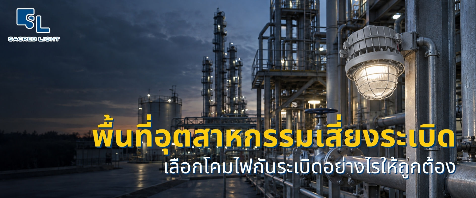 โคมไฟกันระเบิดสำหรับเลือกตามพื้นที่เสี่ยงในโรงงาน