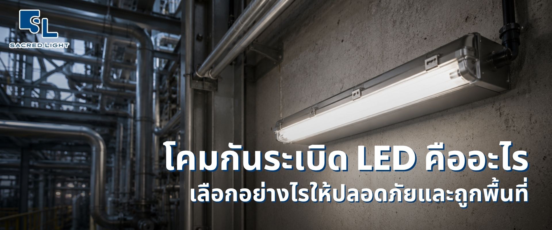 โคมกันระเบิด LED สำหรับโรงงานเคมีและโรงกลั่นน้ำมัน โดย SacredLight