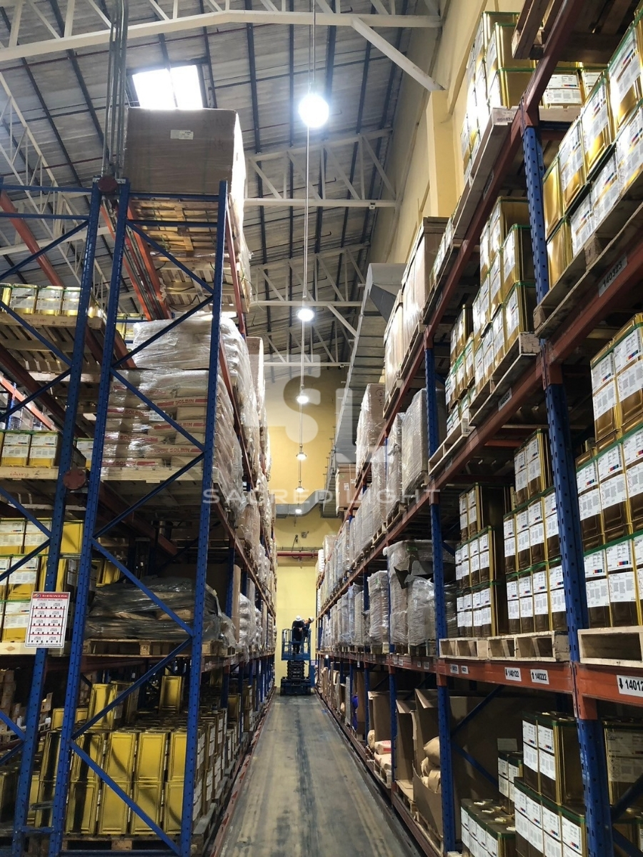 ติดตั้งโคมไฟกันระเบิด GYD 620 โรงงานหมึกพิมพ์ สมุทรสาคร