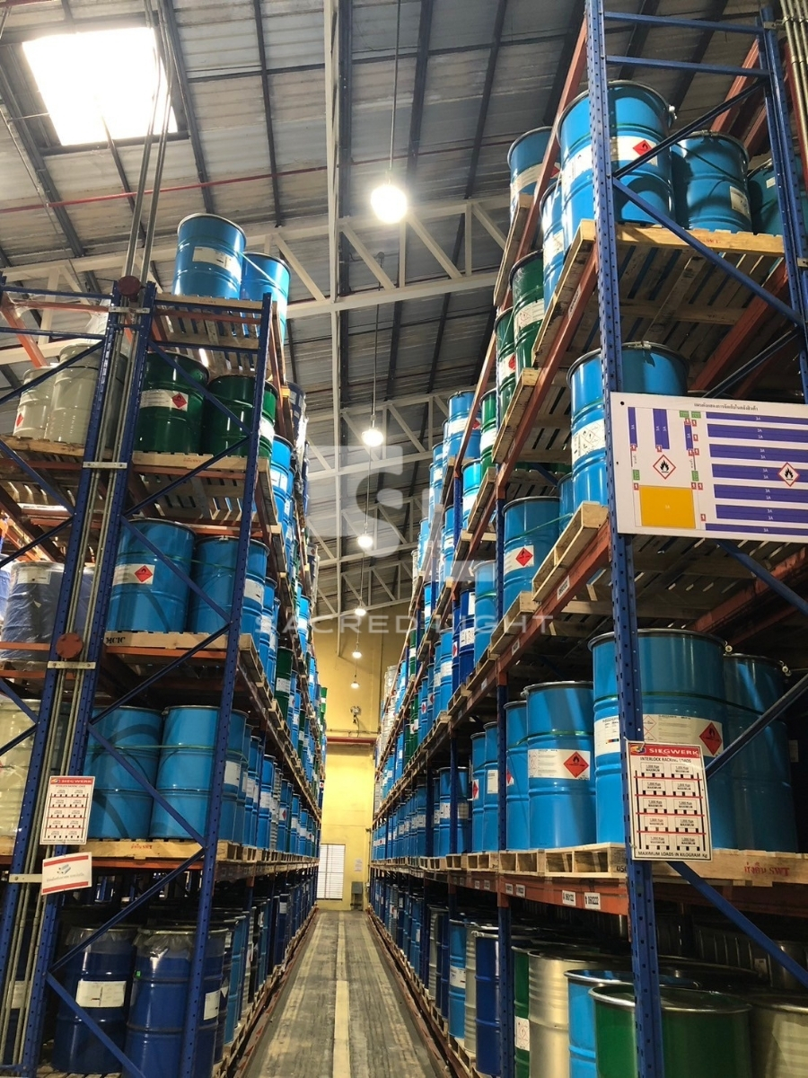 ติดตั้งโคมไฟกันระเบิด GYD 620 โรงงานหมึกพิมพ์ สมุทรสาคร