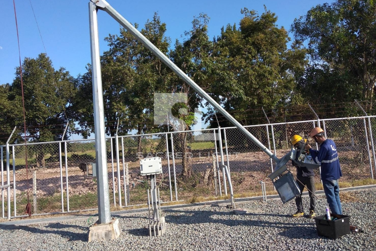 ติดตั้งโคมไฟกันระเบิด GYD 970 สถานีจ่ายแก๊ส ฉะเชิงเทรา