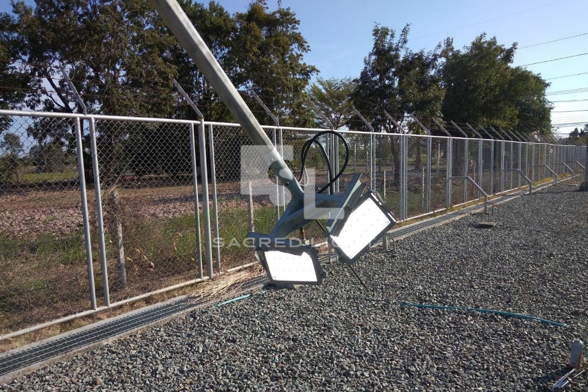 ติดตั้งโคมไฟกันระเบิด GYD 970 สถานีจ่ายแก๊ส ฉะเชิงเทรา