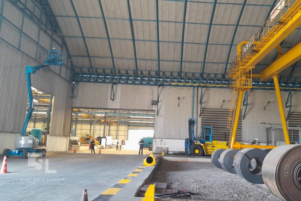 ติดตั้งโคมไฟถนน LED MASTERPRO-5 โรงงานท่อเหล็ก ปทุมธานี