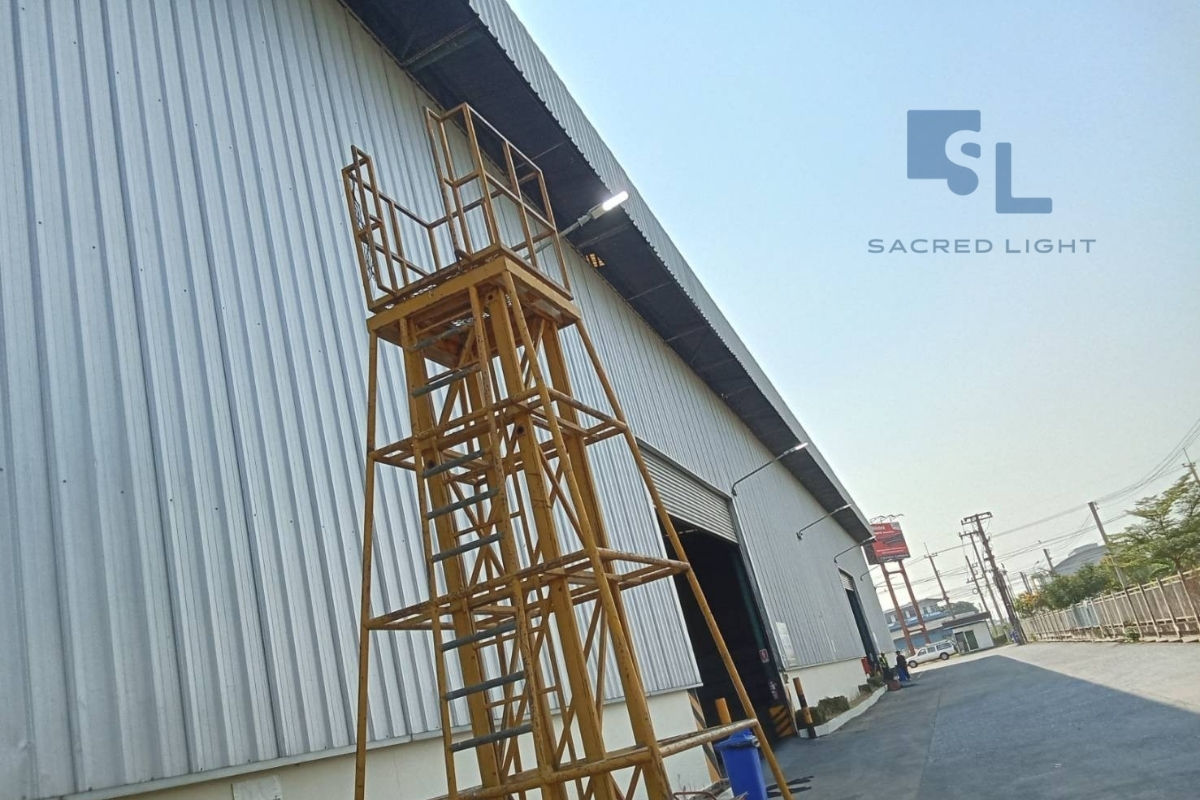 ติดตั้งโคมไฟถนน LED ECO-2 Series โรงงานท่อเหล็ก ลาดหลุมแก้ว ปทุมธานี