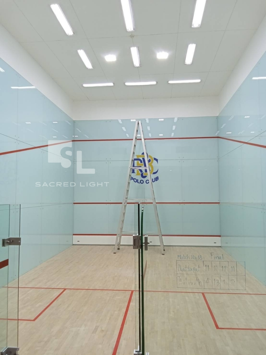 ติดตั้งโคมไฟฝังฝ้า LED CP6 สมาคมราชกรีฑาสโมสร โปโลคลับ กรุงเทพฯ