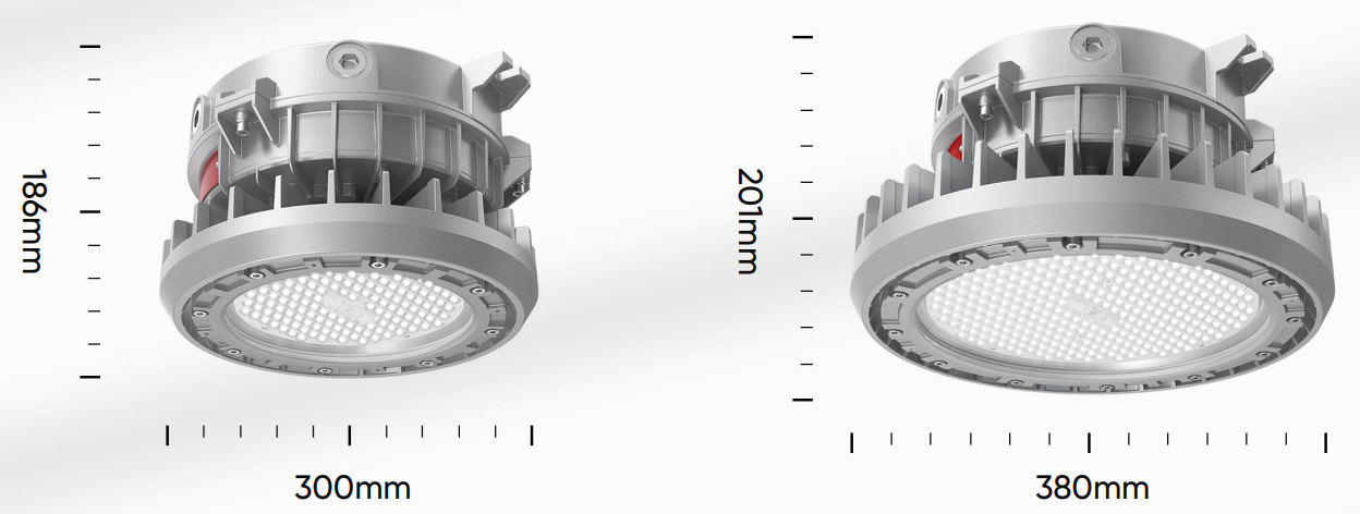 ขนาดของสินค้าโคมไฟกันระเบิด LED รุ่น SL HA05 Series (Dimension)