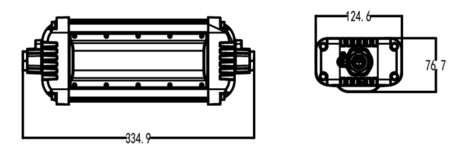 ขนาดของสินค้าโคมไฟกันระเบิดแบบพกพา LED รุ่น OHBF52 Series (LED Explosion Proof OHBF52 Series) (Dimension)