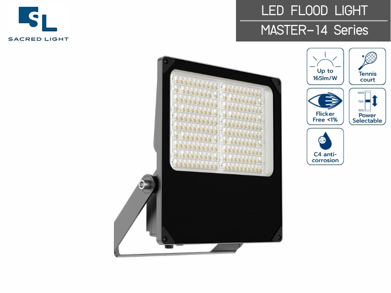 โคมไฟฟลัดไลท์ LED รุ่น MASTER-14 Series กำลังไฟ 300W/500W ออกแบบเพื่อสนามเทนนิส