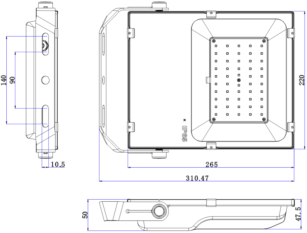 โคมไฟฟลัดไลท์ LED รุ่น MASTER-2 Series 50W
