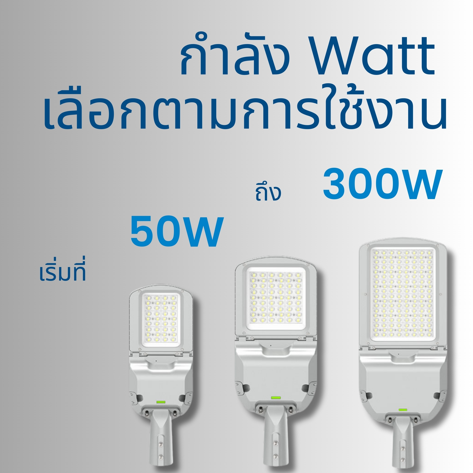 โคมไฟถนน LED รุ่น MasterPro-5 กำลังไฟ 50W-300W ประหยัดไฟ