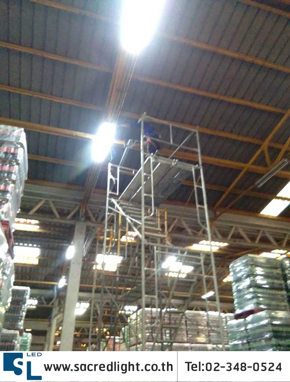 ผลงานการติดตั้งโคมไฮเบย์ LED (LED HIGH BAY) @ลำปาง