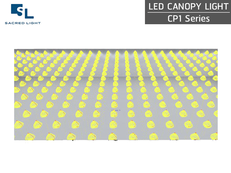 แสงจำลองความสว่างของโคมไฟไฮเบย์แบบฝังฝ้า โคมไฟคลีนรูม LED (LED CANOPY LIGHT / LED CLEAN ROOM) : รุ่น CP1 Series